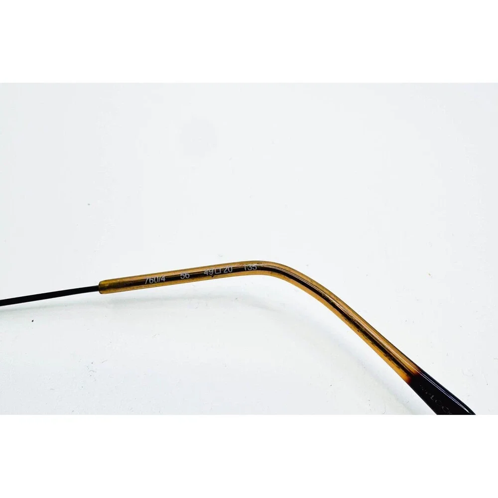 Marchon Airlock Eyeglasses Unisex Brown Rimless Oval 760/4 49-20-135 49mm